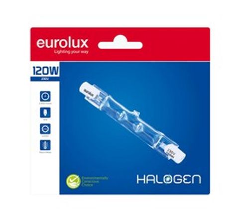 Eurolux 120 W QI Premium Halogen Security Replacement Tube R7s WW 
