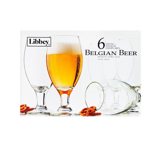 Libbey Belgian Beer Glasses 6-Pack 