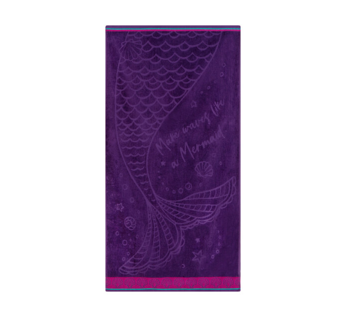 Colibri 70 x 130 cm Velour Beach Towel Mermaid Waves 