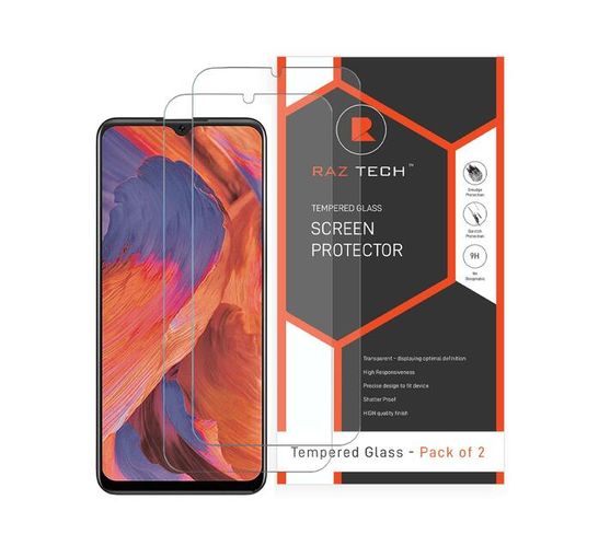 Raz Tech Tempered Glass Screen Protector for Oppo A73 (Pack of 2)