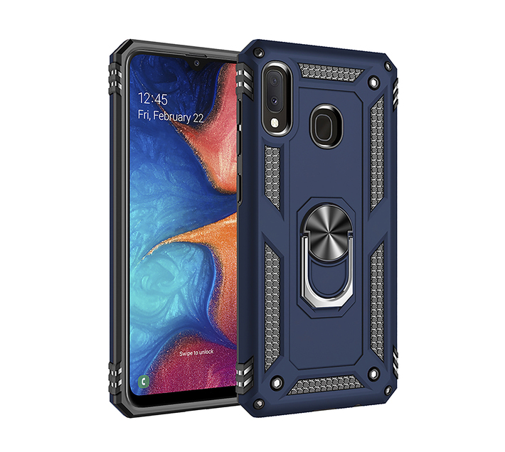 Shockproof Armor Stand Case for Samsung Galaxy A20 & A30 - Blue