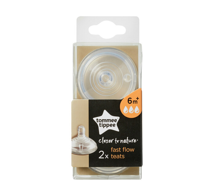 Tommee Tippee Fast 2's Closer to Nature Bottle Teats Fast Flow 