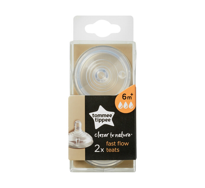 Tommee Tippee Fast 2's Closer to Nature Bottle Teats Fast Flow