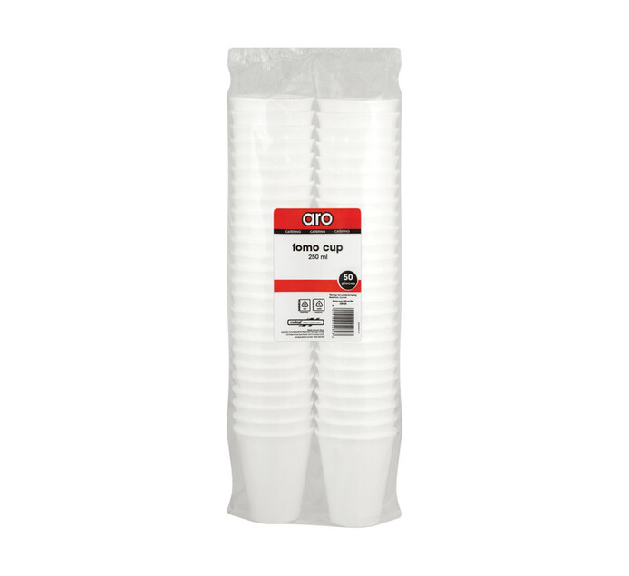 ARO Fomo Cups (20 x 250ml x 50's) Makro