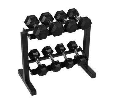Trojan 64 Kg Hex Dumbbell Set With Rack Weight Sets Weight Sets Weights Exercise Fitness Sports Outdoor Travel Makro Online Site
