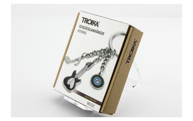 Troika Key-ring with 3 Charms Music