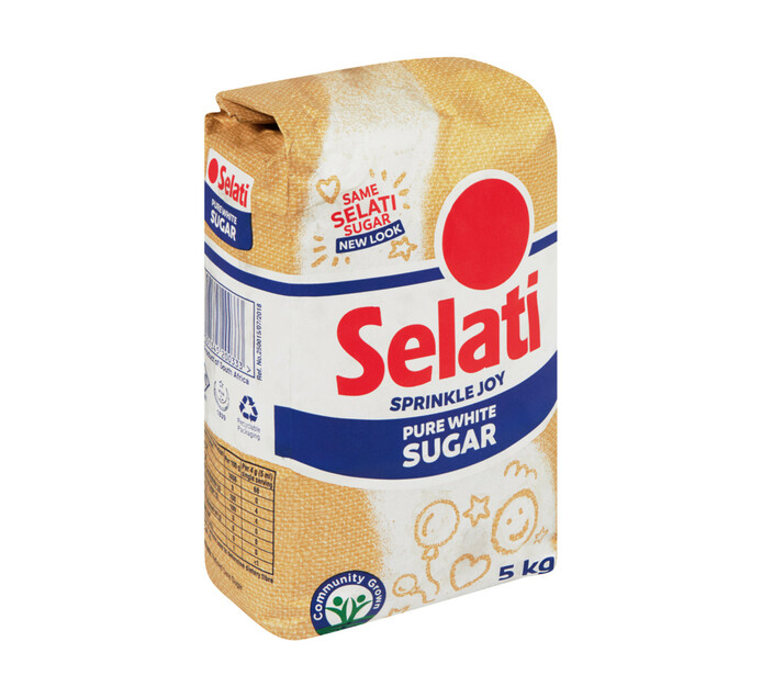 selati white sugar 1 x 5kg retail white sugar white sugar sugar sweeteners cooking food makro online site