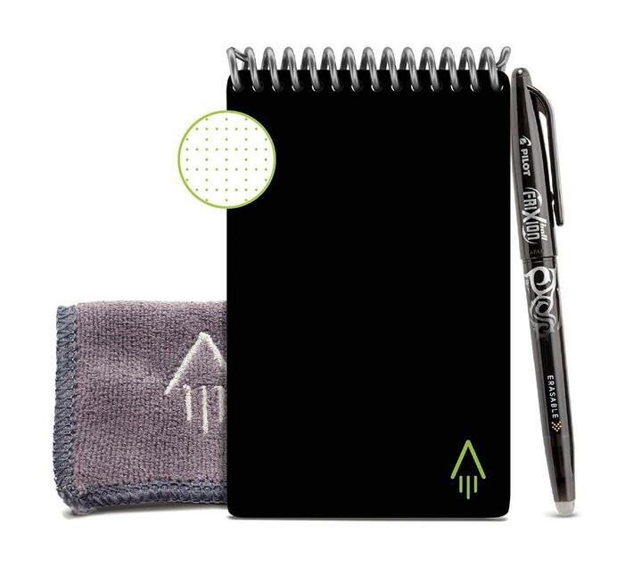Rocketbook Core Mini Digital Reusable Notebook- Black- A6 Pocket Sized Eco- Friendly Notebook. Includes 1 Pen annd Microfibre Cloth