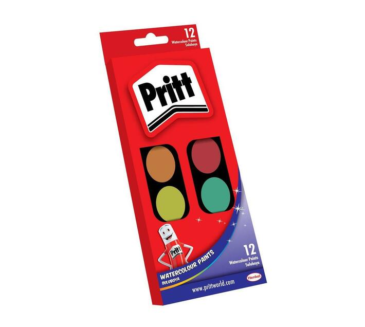 Pritt WaterColour Paint & Brush Set 12 Colours