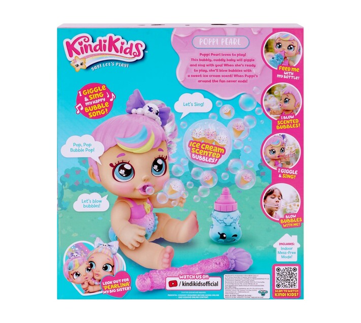Kindi Kids Bubble & Sing Poppy Pearlina Doll Makro