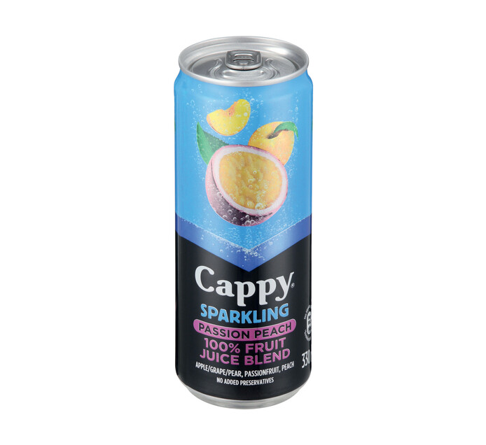 Cappy Sparkling Fruit Juice Passion Peach (6 x 330ml) Makro