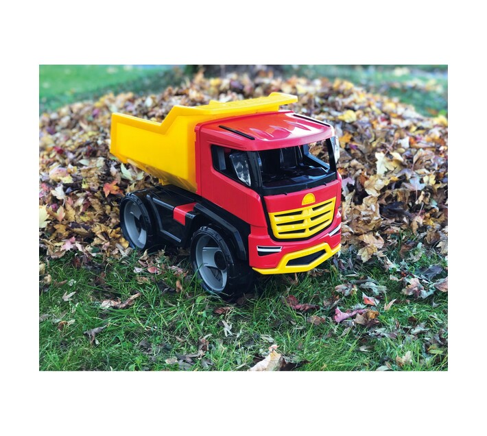 LENA Toy Dump Truck XL Giga Trucks Titan Red and Yellow 51 x 26 x 35cm