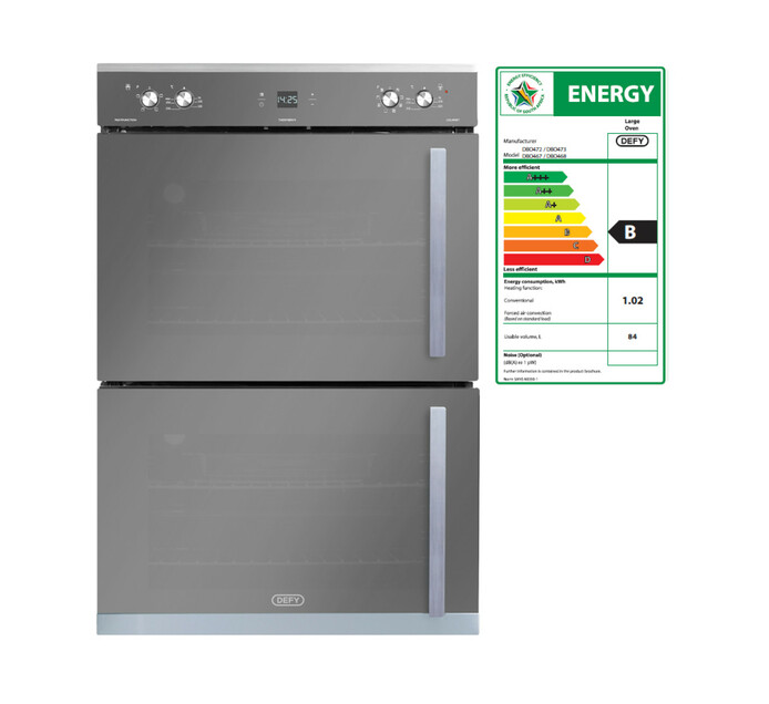 Defy 730 mm Gemini Gourmet Multifunction Double Oven Makro