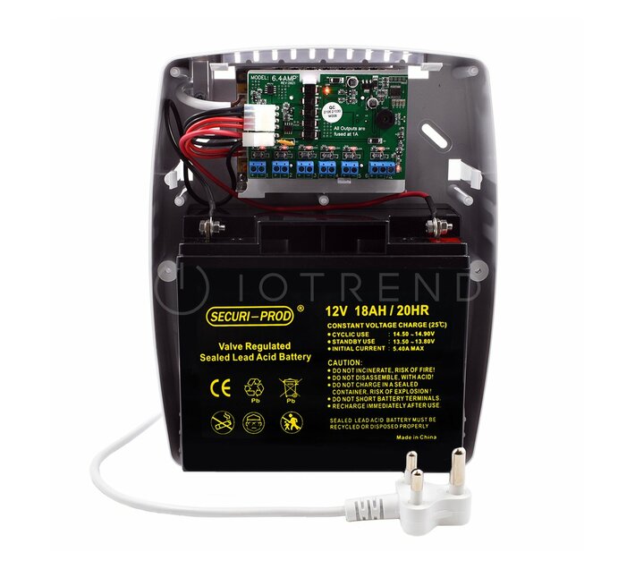 Sherlo Tronics Battery Backup Power Supply 12V 6.4 Amp with Securi Prod