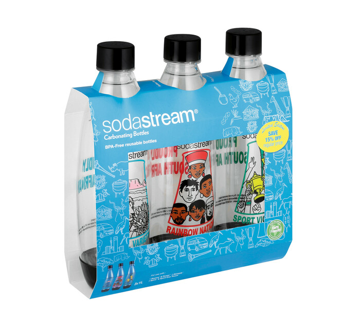 Sodastream 1 l Proudly SA Fuse Pet Bottles 3-Pack 