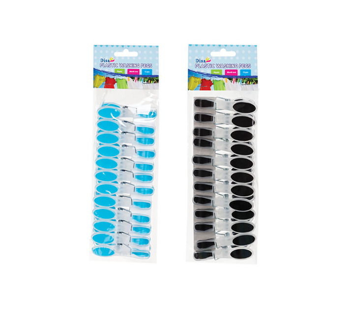 Washing Pegs Plastic - 12 Piece Per Pack (Pack of 12)