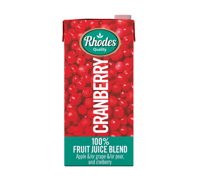 Rhodes 100 Fruit Juice Blend Cranberry (1 x 1lt) Makro