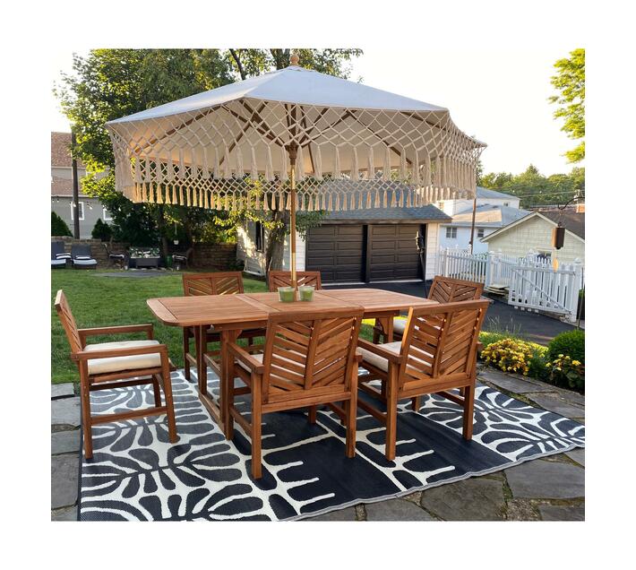 Fab Habitat Reversible Indoor/Outdoor Rug Serowe Black Makro