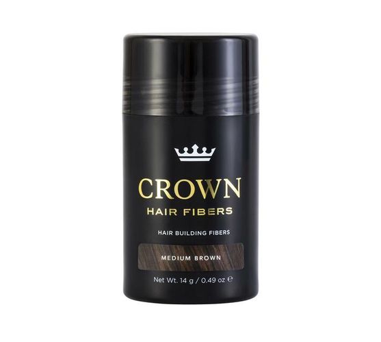 Crown Hair Fibers Hair Loss Concealer - 14g - Medium Brown (40 Day Supply)