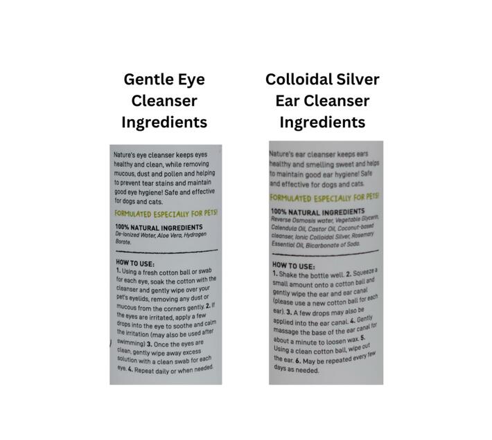 Devoted Nature Gentle Eye Cleanser + Colloidal Silver Ear Cleanser
