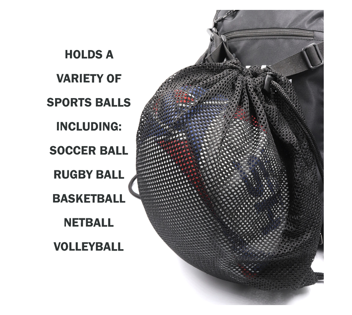 Yowie Ball Carrier Bag Drawstring Backpack with Mesh Ball