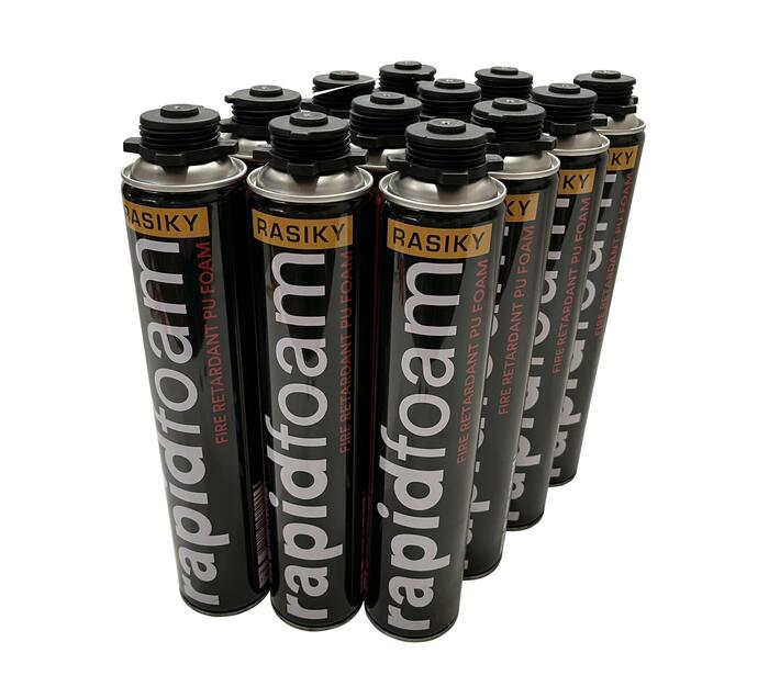 Rasiky PU Foam Fire Retardant RapidFoam Gun Type 750ml 12Pack Makro