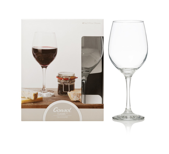 Consol 490 ml Lyon Red Wine Glasses 4Pack Makro
