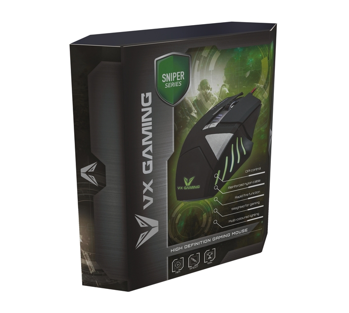 VX Gaming Mouse Sniper Series, with Variable DPI settings, 8 Buttons