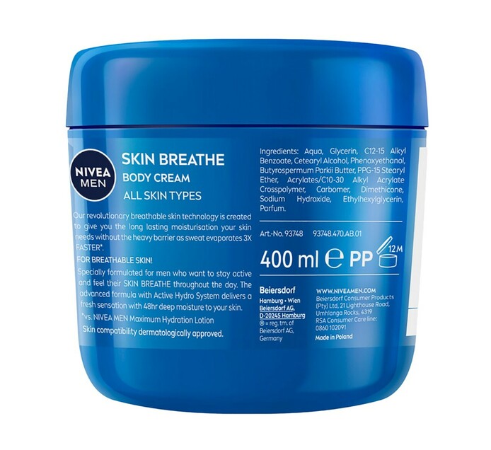 NIVEA BODY CREAM 400, SKIN BREATHE CREAM Makro