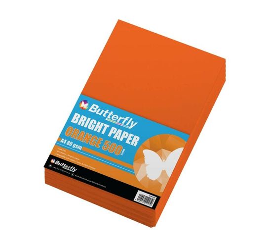 Butterfly A4 Paper (500 Sheet) Bright Orange 