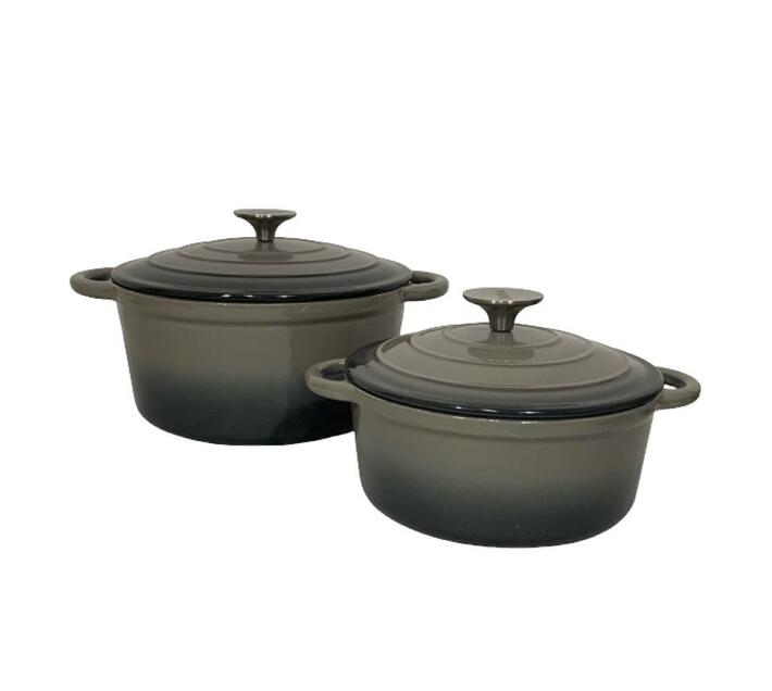 Pot set 7 Piece Cast Iron Grooved Lid Kitchen Essentials Makro