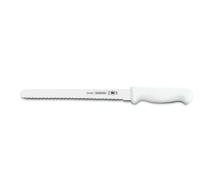 Professional Serrated Bread Knife/Ham Slicer - White - 20 cm