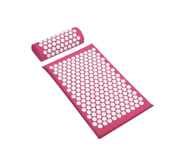 Acupressure Cushion Massage Yoga Mat and Pillow Set Pink Makro