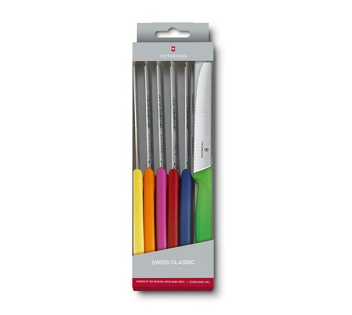 Victorinox Steak Knife Set 6Pce Assorted Colours Makro