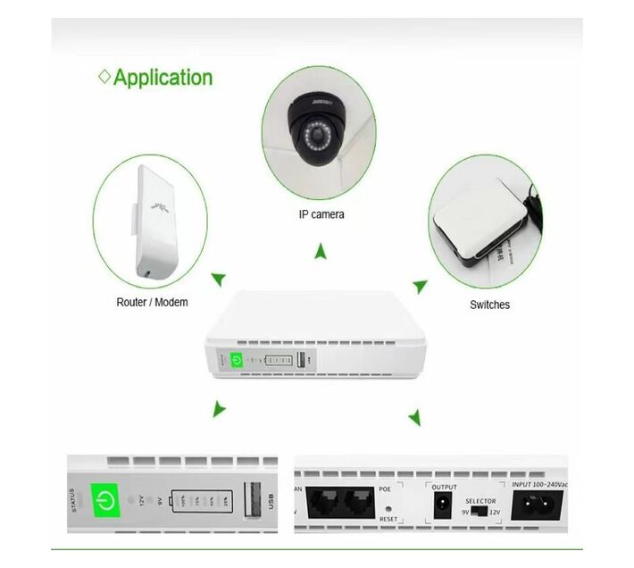 Backup power supply 5/9/12Vdc mini DC UPS ideal for wifi, router
