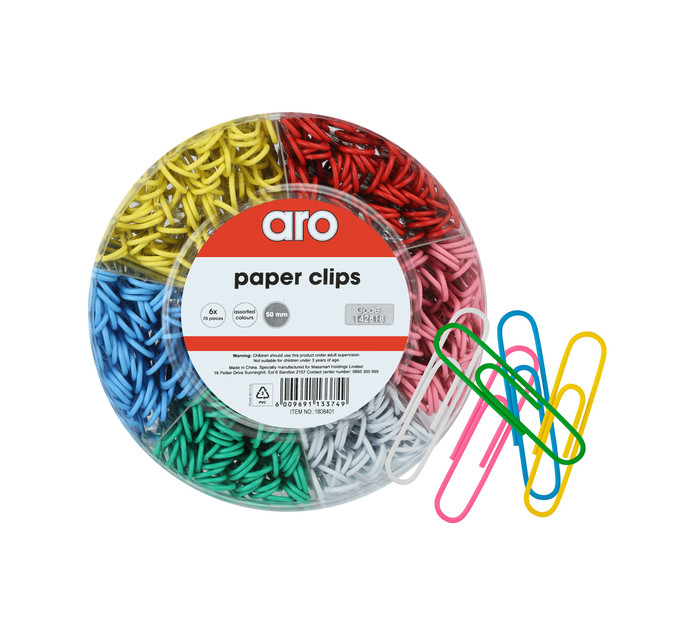ARO Paper Clips Assorted Each 