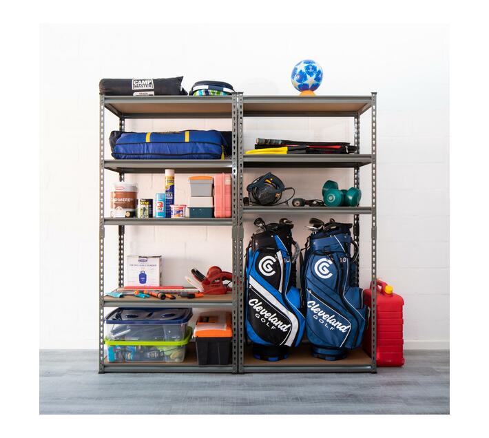 Shelving Unit 5 Tier Grey 900 x 450 x 1800mm Makro