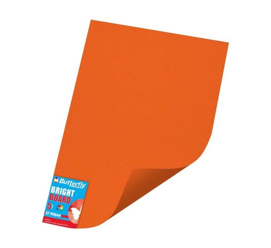 Butterfly A2 Board (5 Sheet) Bright Orange 