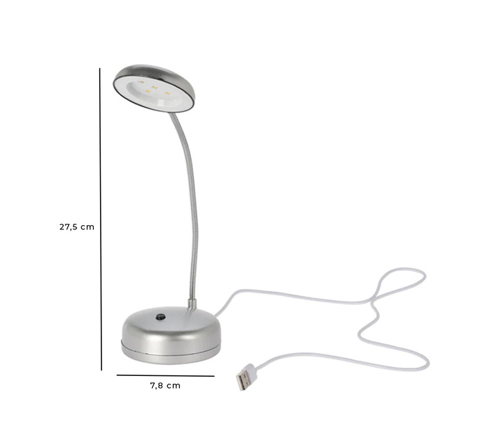Table Lamp with USB Cable Warm White LED 27cm Makro