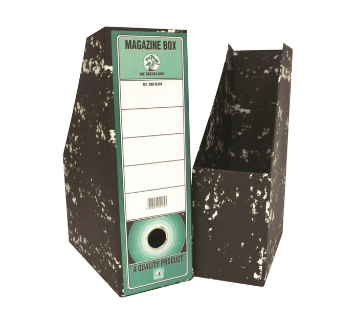 Files A4 Magazine Box Black 2 Pack Makro