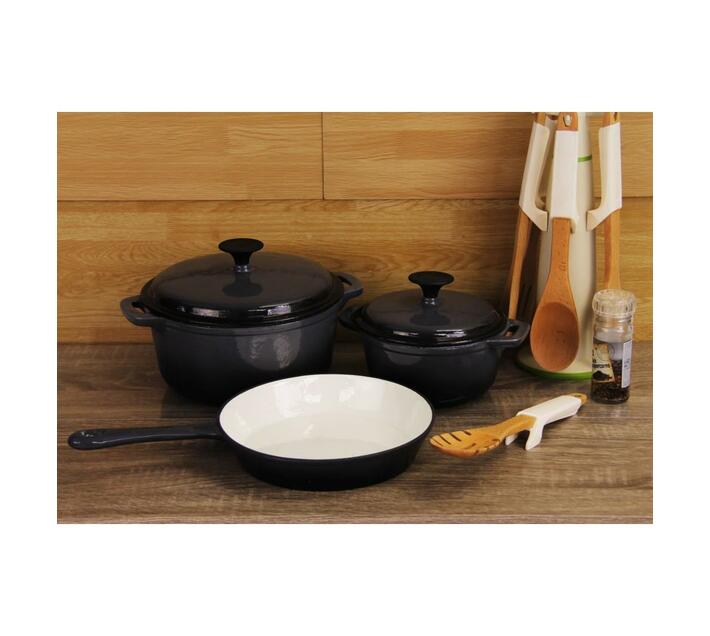 Fine Living Lifestyle Cast Iron Set 5pc Grey Makro