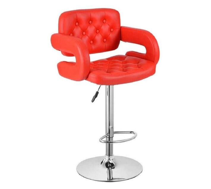 MAK Faux Leather Luxury Barstool with armrests - Red