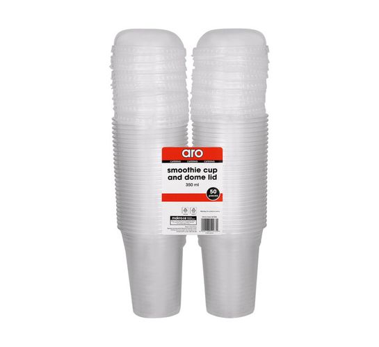 ARO Smoothie Cup And Dome Lid (1 x 350ml x 50's)
