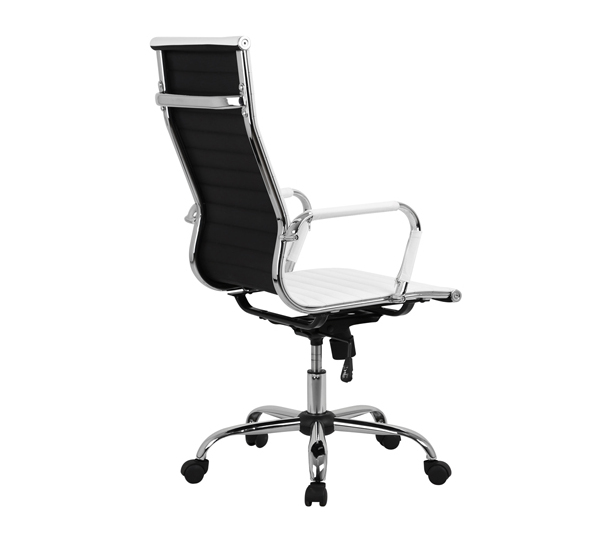 Studio Highback White PU Office Chair Makro