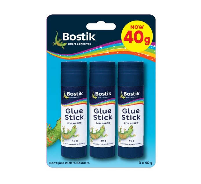 Bostik 40g Glue Stick 3 Pack 