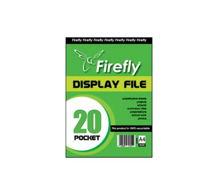 Firefly A4 20 pocket Book Display Flip file Flip & Display Files