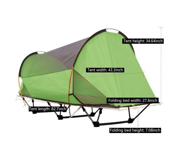 Tunnel Shaped Freestanding Camping Tent, Hiking And Motorcycling Tours