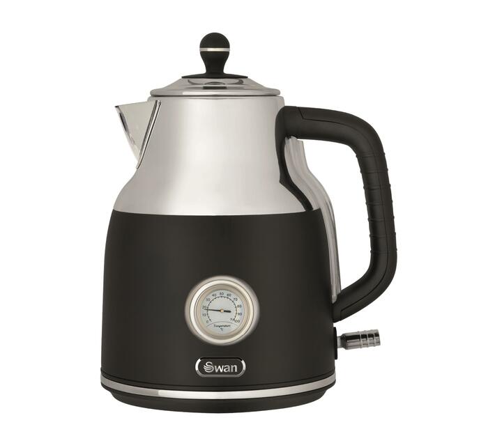 Swan 1,7 Litre Black Cordless Kettle with Temperature Guage Makro