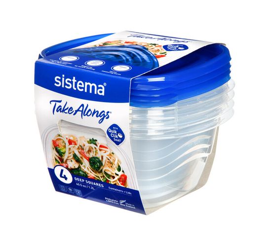 Sistema 1.2 l Food Containers 4-Pack 
