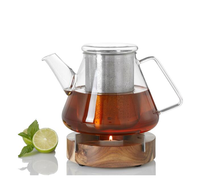 AdHoc Teapot / Food Warmer Acacia Wood and StainlessSteel TUTO Makro